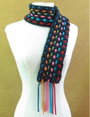 Stained Glass Scarf Crochet Pattern by Sharon Silverman