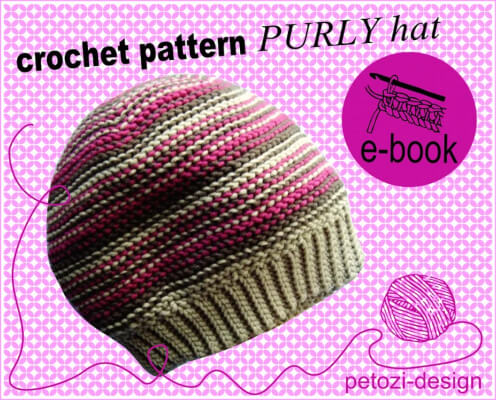 Crochet Hat PURLY in Slip Stitch Pattern by Petozi