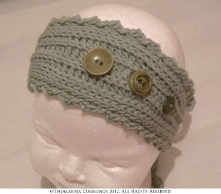 Crochet Slip Stitch Girls Headband Pattern by TCDesignsUK