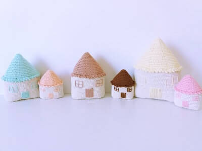 Amigurumi Happy Houses Crochet Pattern by Artesesa Designs