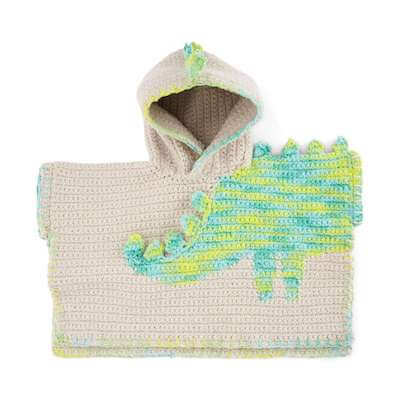 Baby Dino Crochet Poncho Pattern by Bernat