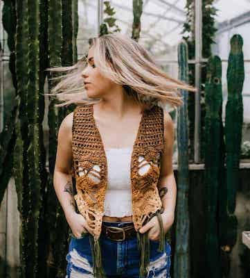 Boho Crochet Vest Free Pattern by Make & Do Crew