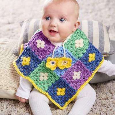 Crochet Baby Poncho Pattern by Jackie Carreira