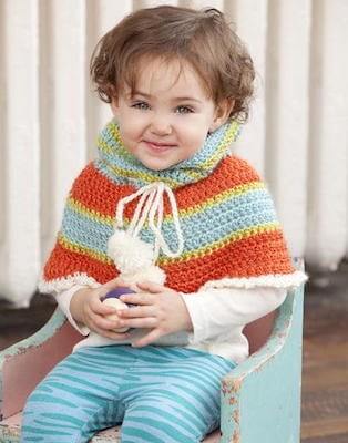 Crochet Frutti Toddler Poncho Pattern by Vickie Howell