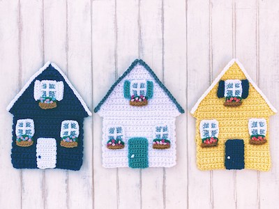 Crochet House Applique Pattern by Crochet By Colleen US