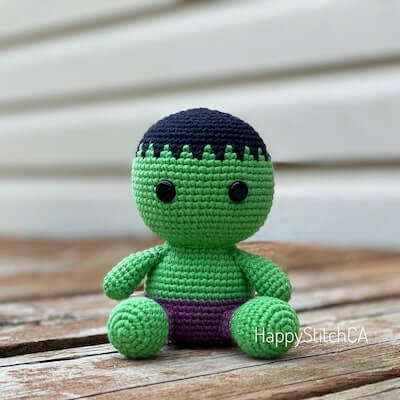 Crochet Hulk Pattern by Happy Stitch CA