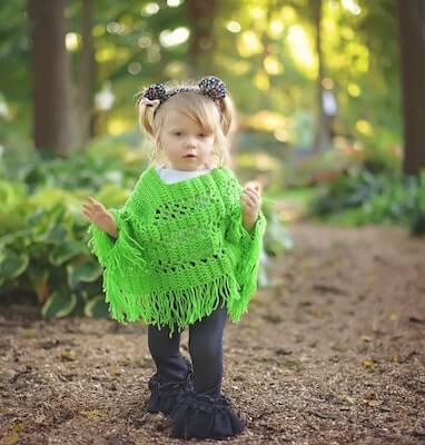 Crochet Lace Baby Poncho Pattern by Newborn Knots