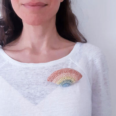 Crochet Rainbow Brooch Pattern by Unique Yarns Co