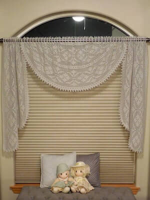 Stunning Swag Crochet Lace Valance Pattern by Kathryn Clark Design