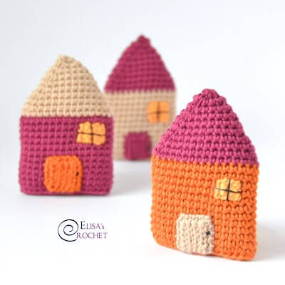 Crochet Tiny Houses Pattern by Elisa's Crochet