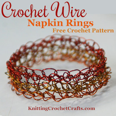 Crochet Wire Napkin Rings Pattern by Knitting, Crochet And Crafts