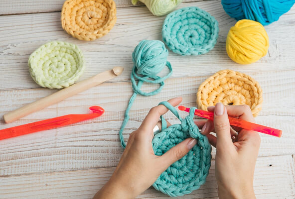 crocheting a circle