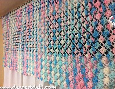 Flower Lattice Crochet Valance Pattern by Dearest Debi Patterns