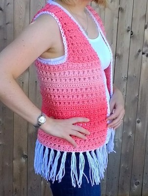 Ombre Boho Vest Crochet Pattern by Croyden Crochet