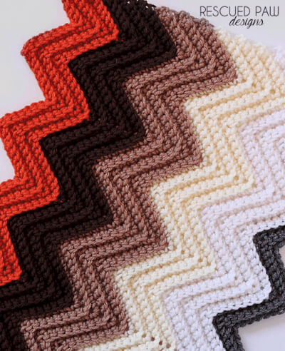 An Easy Chevron Crochet Blanket Pattern by Easy Crochet