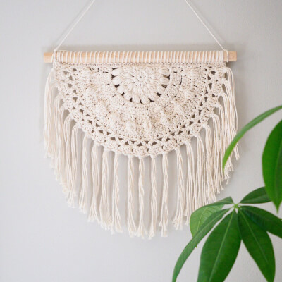 Blossom Wall Hanging Crochet Fringe Pattern by 1dogwoof