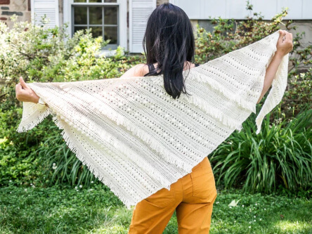 Boho Shawl Fringe Crochet Pattern by 1dogwoof