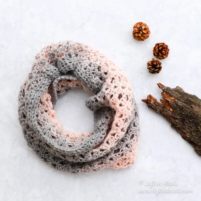 Crochet Iris Cowl Pattern by LeftinKnots