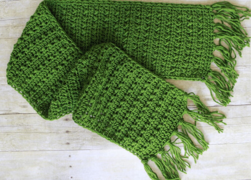 Fabulously Fall Scarf Crochet Fringe Edging Free Pattern by Easy Crochet