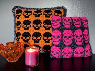 Big Skulls Mosaic Crochet Pattern by Sixel Home