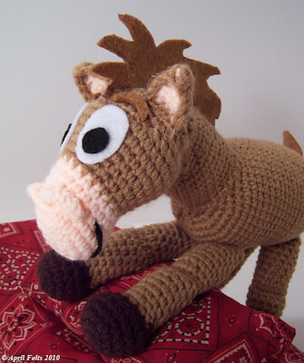 Brown Pony Toy Story Amigurumi Pattern by April Draven
