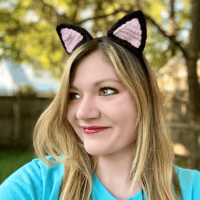 Crochet Cat Ears Headband Pattern by Crafty Kitty Crochet