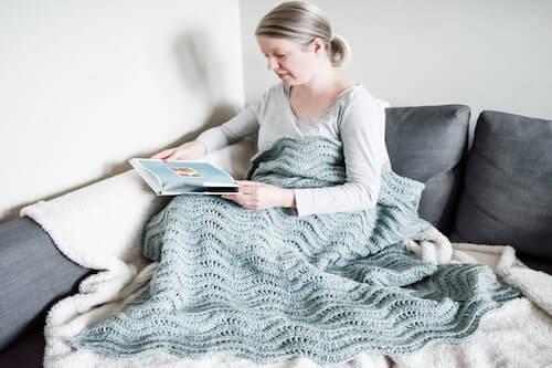 Crochet Quiet Ripple Lapghan Pattern by Only As Brave