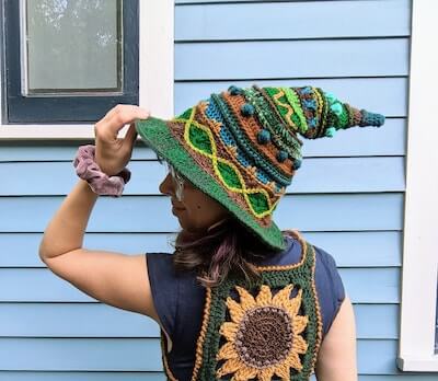 Crochet Spellworker Witch Hat Pattern by Earth Tricks