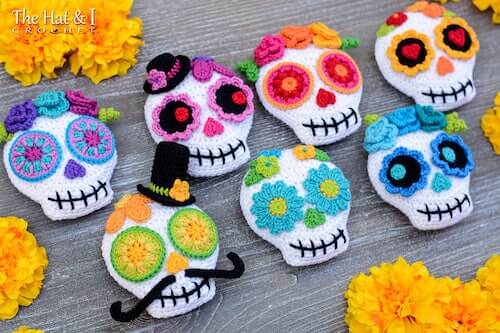 Crochet Sugar Skull Pattern by The Hat And I