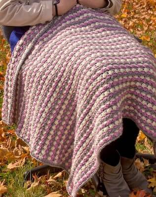 Easy Lapghan Blanket Crochet Pattern by Beaded Wire