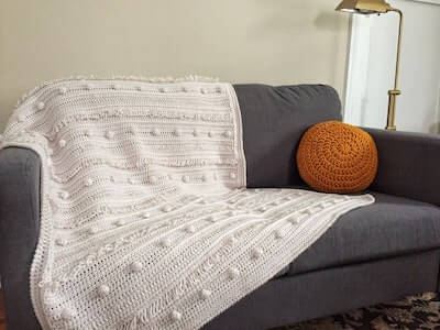 Loops And Bobbles Crochet Blanket Pattern by The Pixie Creates