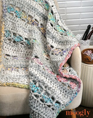 Spring Rain Lapghan Free Crochet Pattern by Moogly
