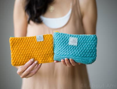 Star Stitch Pouches Crochet Pattern by All About Ami