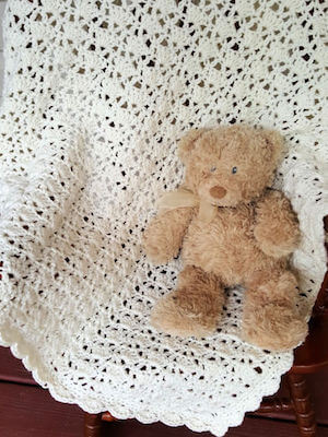 Vintage Crochet Baby Blanket Free Pattern by Two Brothers Blankets