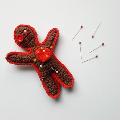 Voodoo Doll Pin Cushion Crochet Pattern by Knothing Usual