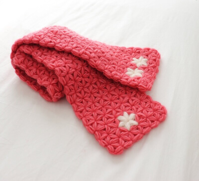 Crochet Jasmine Stitch Scarf Pattern by FluffyStitchesShop