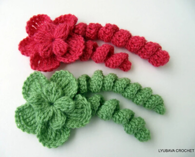 Unique Flower with Crochet Curly Cue Pattern by MilimagfaShop