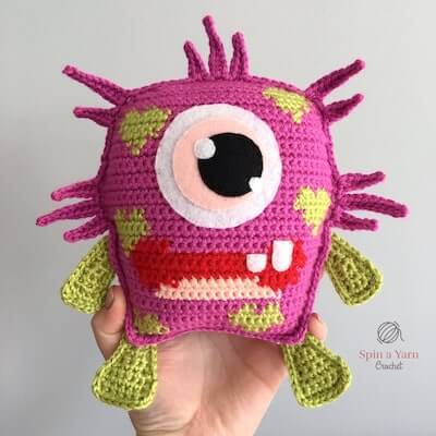 Blinky Love Monster Crochet Pattern by Spin A Yarn Crochet