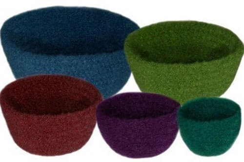 Crochet Felted Bowl Pattern by Crochet Spot Patterns