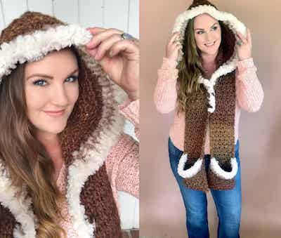 Kunik Free Crochet Scoodie Pattern by Stardust Gold Crochet