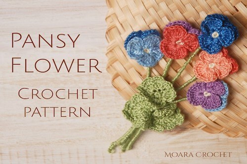 Crochet Pansy Flower Pattern by Moara Crochet