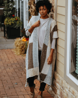 Crochet Patchwork Cardi Pattern by TL Yarn Crafts