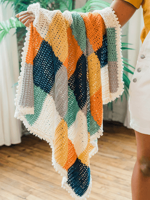 Crochet Quinn Blanket Pattern by TLYarn Crafts