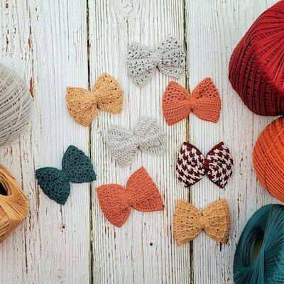 Crochet Serendipity Hair Bows Pattern by Bonnie