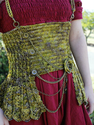 Crochet Steampunk Corset Pattern by Sarah Jane Jackson