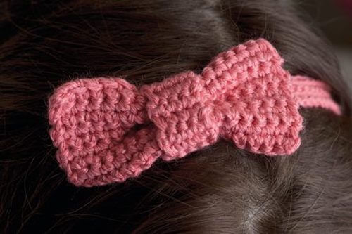Crochet Hair Bow Free Pattern by Gathered