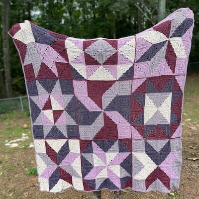 Homestyle Crochet Patchwork Blanket Pattern by Of Mars