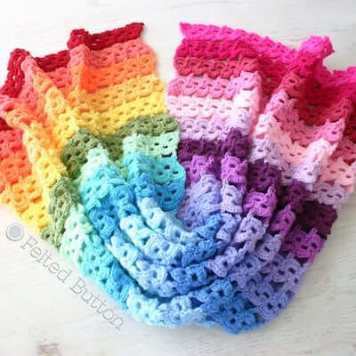 Parade Blanket Crochet Pansy Free Pattern by Felted Button