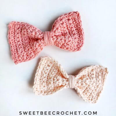 Sweet Treat Bow Crochet Pattern by Sweet Bee Crochet