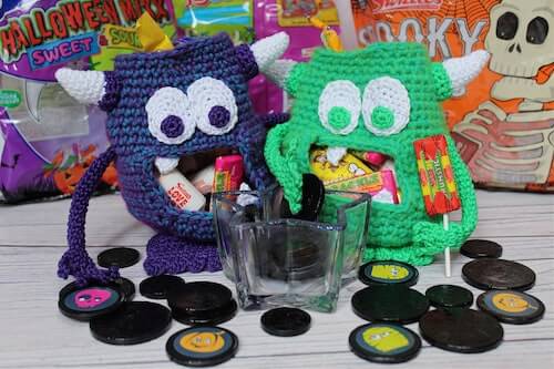 Sweet Treat Eaters Crochet Monster Pattern by KCACOUK Designs